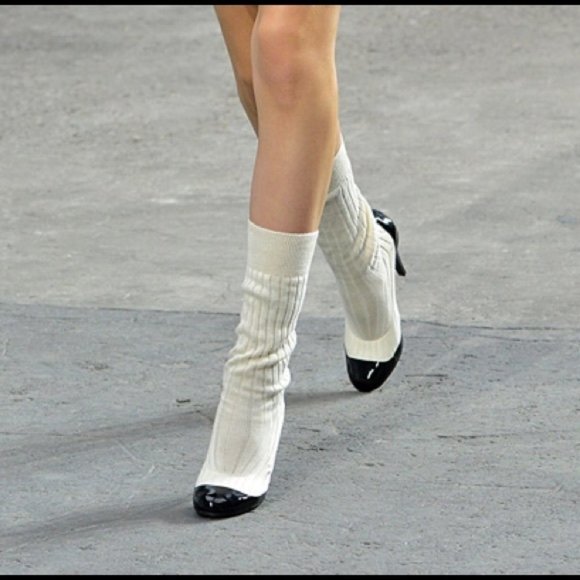 chanel sock boots